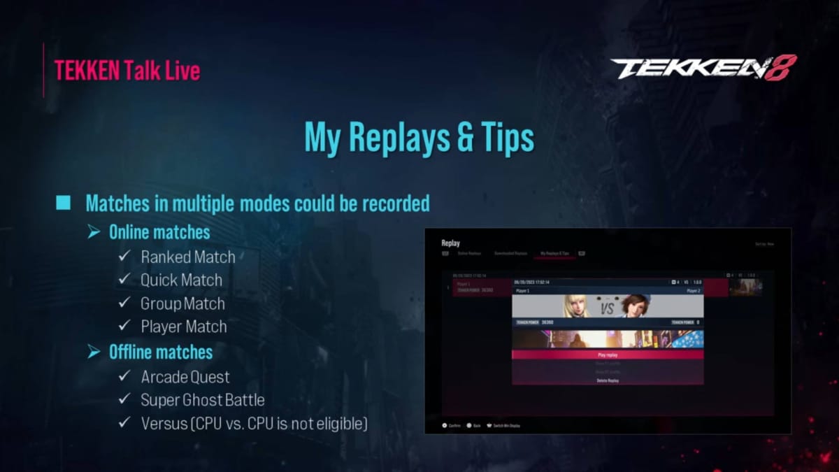 Tekken 8 my Replay & Tips
