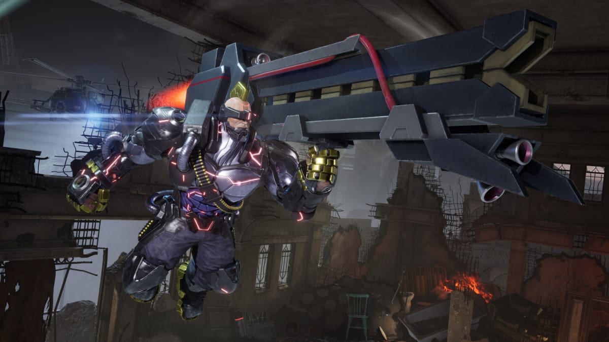 The fighter Jack with a massive railgun in Tekken 8