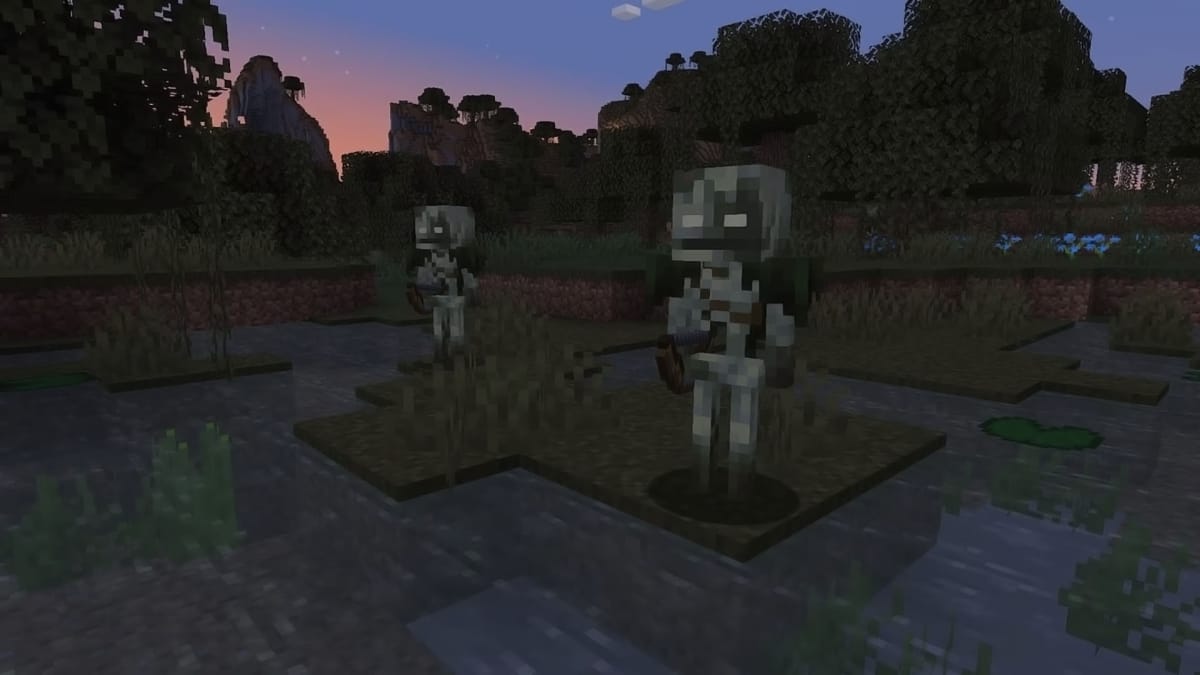 The Bogged in a swamp in Minecraft