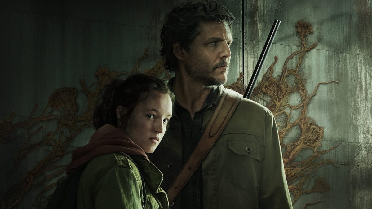 Pedro Pascal and Bella Ramsey as Joel and Ellie in The Last of Us