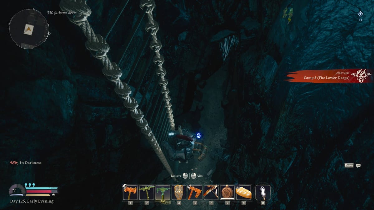 The Lord of the Rings: Return to Moria Review - Climbing a Rope Ladder Down Into a Dark Mine Shaft