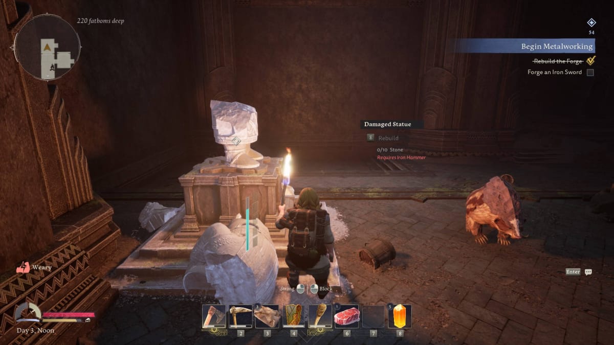 The Lord of the Rings: Return to Moria Starter Guide - Damaged Statue in The Western Halls