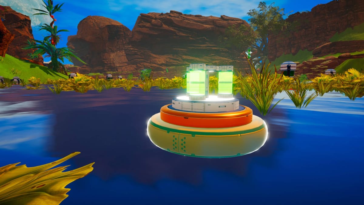 A Water Life Collector on the lake in The Planet Crafter