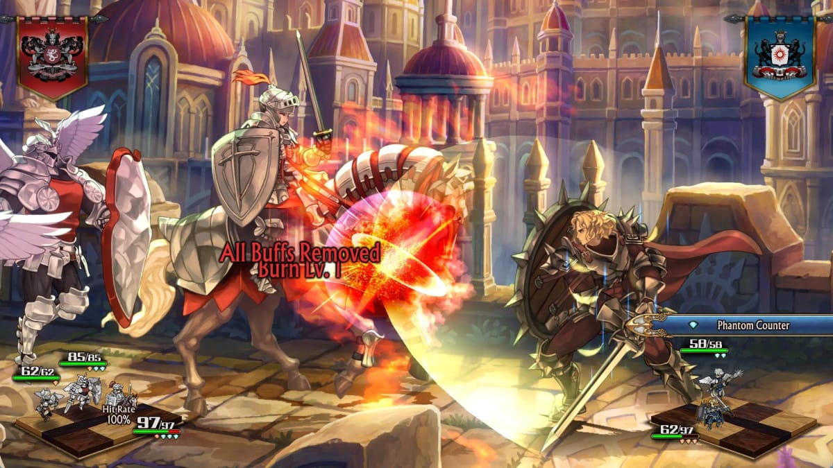 A battle screenshot of Unicorn Overlord