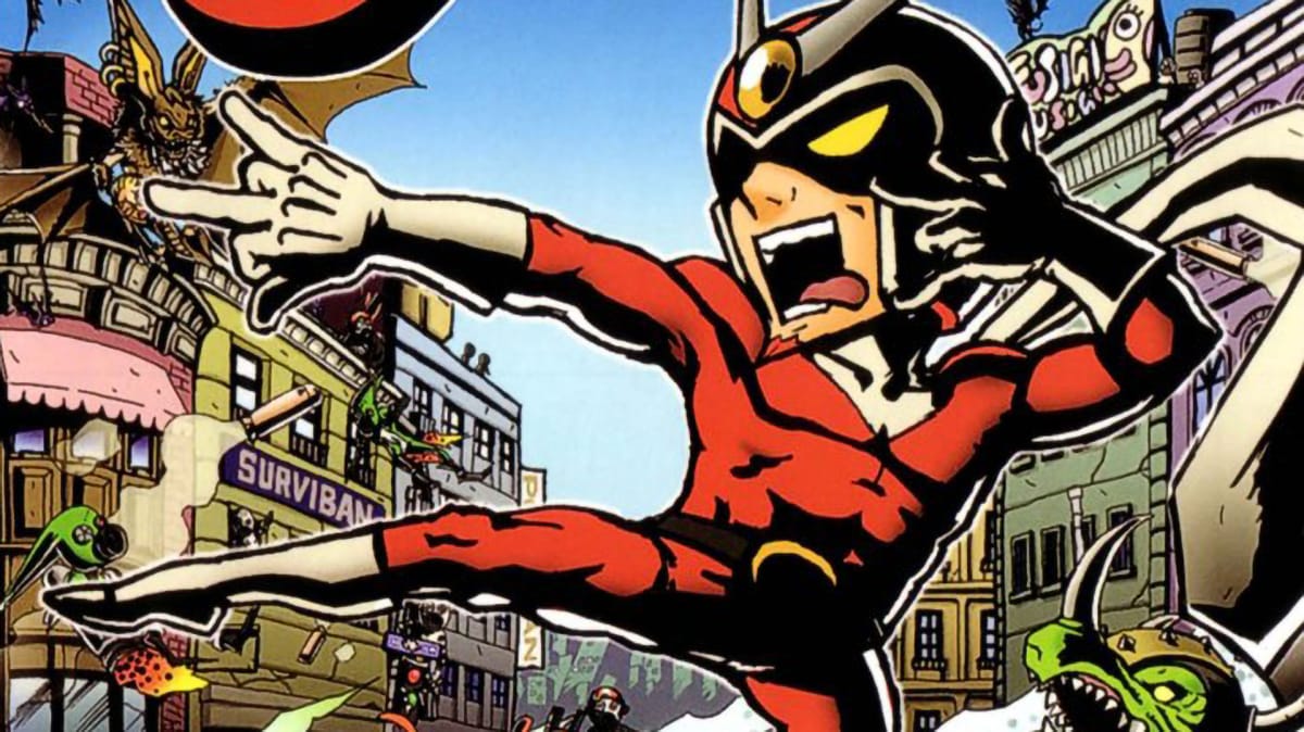 The cover art for Gamecube of Viewtiful Joe