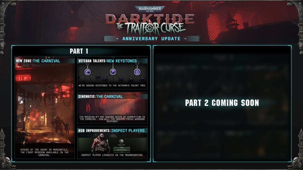 Warhammer 40k Darktide -  The Traitor Curse Update Content