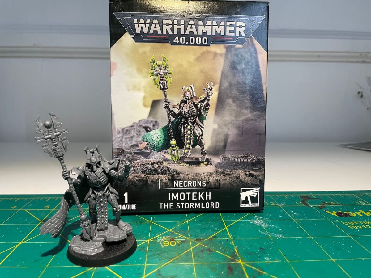 An image from our Warhammer 40K New Necrons preview featuring Imotekh The Stormlord