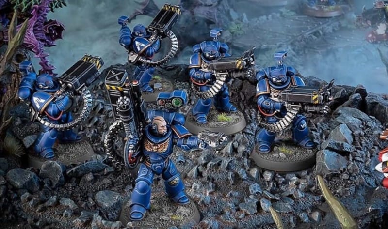 A screenshot of miniatures from Strike Force Augustus from Warhammer 40k