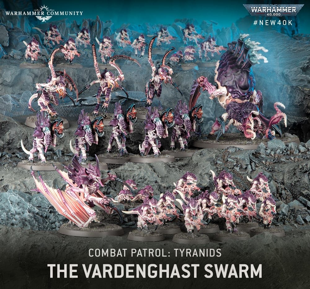The Vardenghast Swarm, a collection of Tyranid models, is featured in the Tyranids 10th Edition Codex