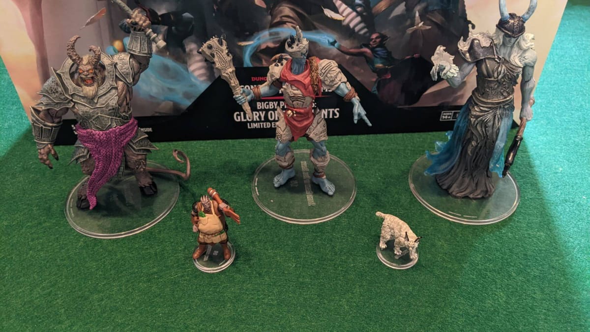 The Wizkids Bigby Presents Glory of the Giants Box showing the minis included