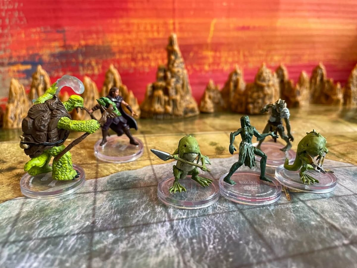 Wizkids Seas and Shores Medium Sized Miniatures including a Tortle Druid