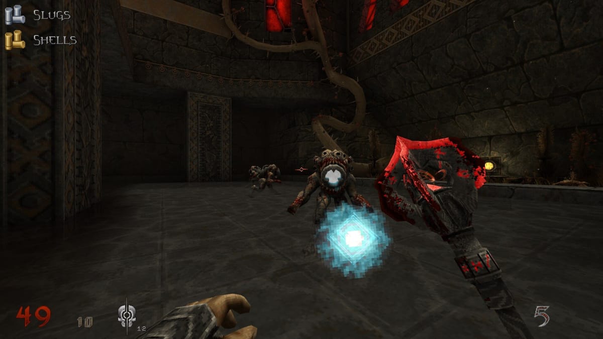 A screenshot of the mace weapon from Wrath: Aeon of Ruin.