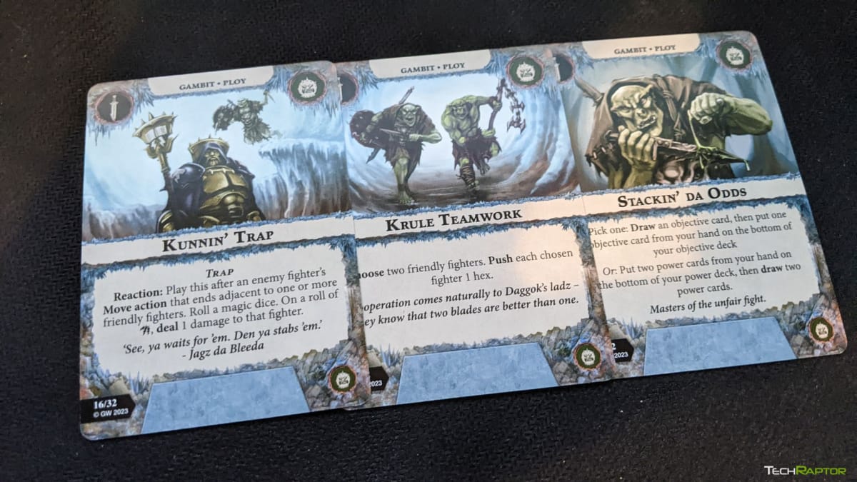 Examples of non-Scheme cards from the deck for Daggok's Stab-Ladz