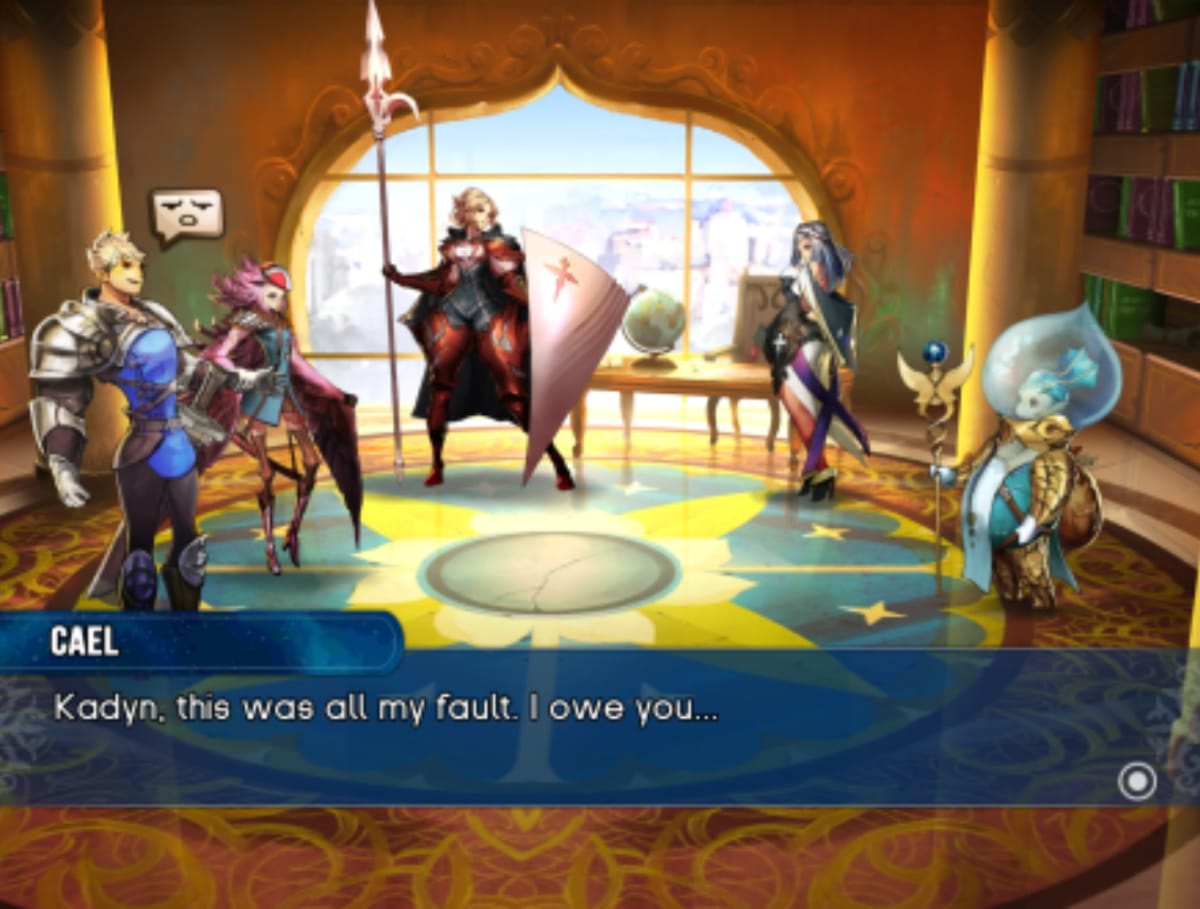 Zodiac Orcanon Odyssey screenshot showing several anime-style fantasy characters with exageratted body proportions