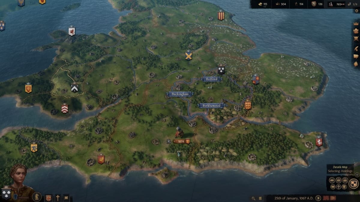 An image of early gameplay from Crusader Kings III