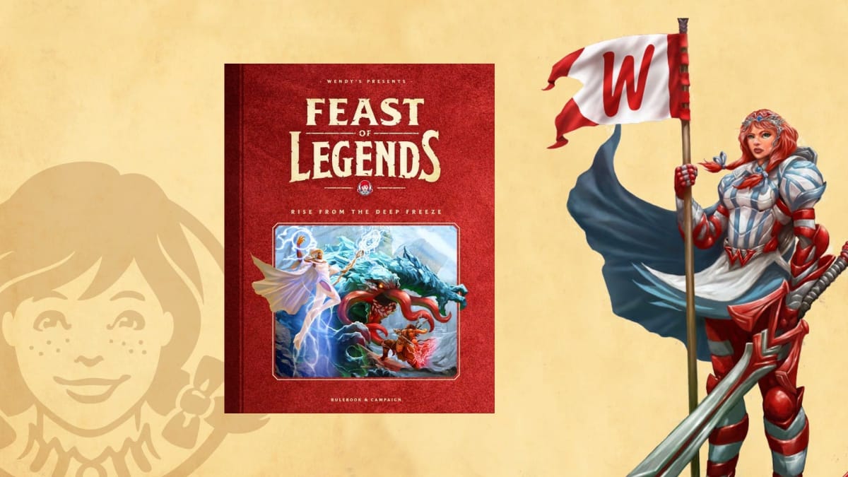 Wendy's RPG Feast of Legends book cover and Queen Wendy