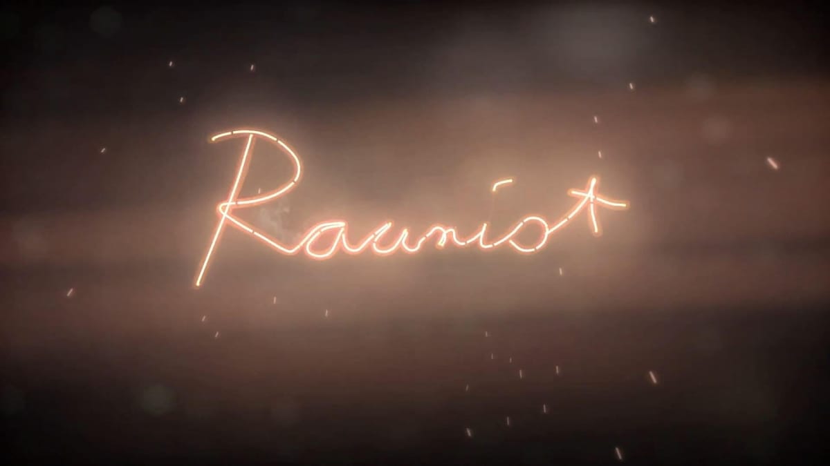 A stylised logo for Rauniot