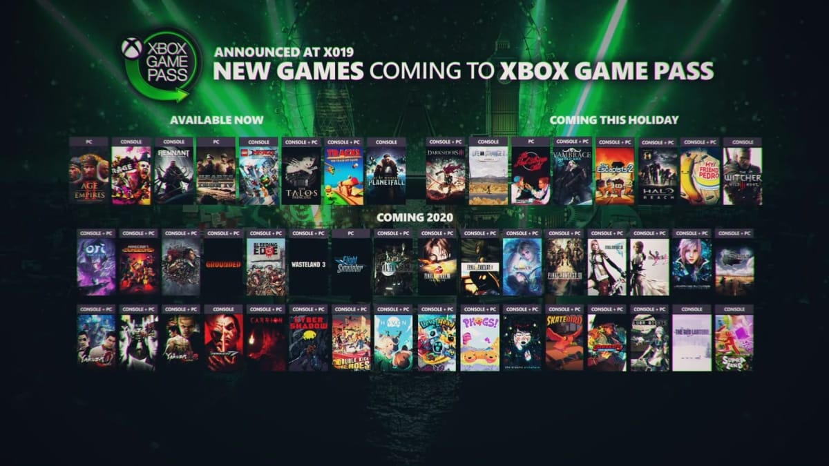 Xbox Game Pass X019