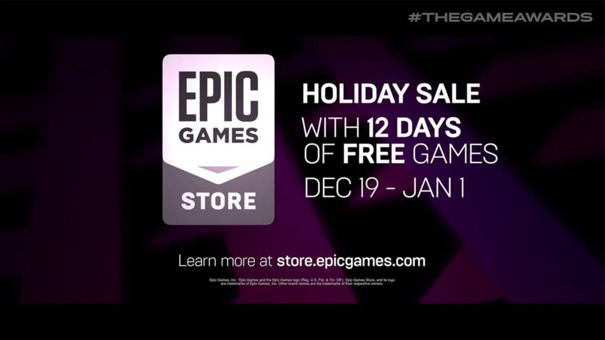 Epic games store 12 free games