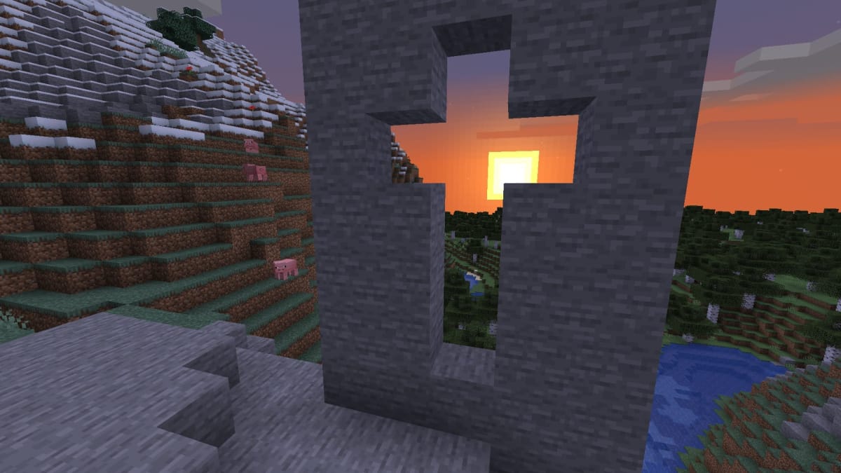 Minecraft Vatican sunset cross