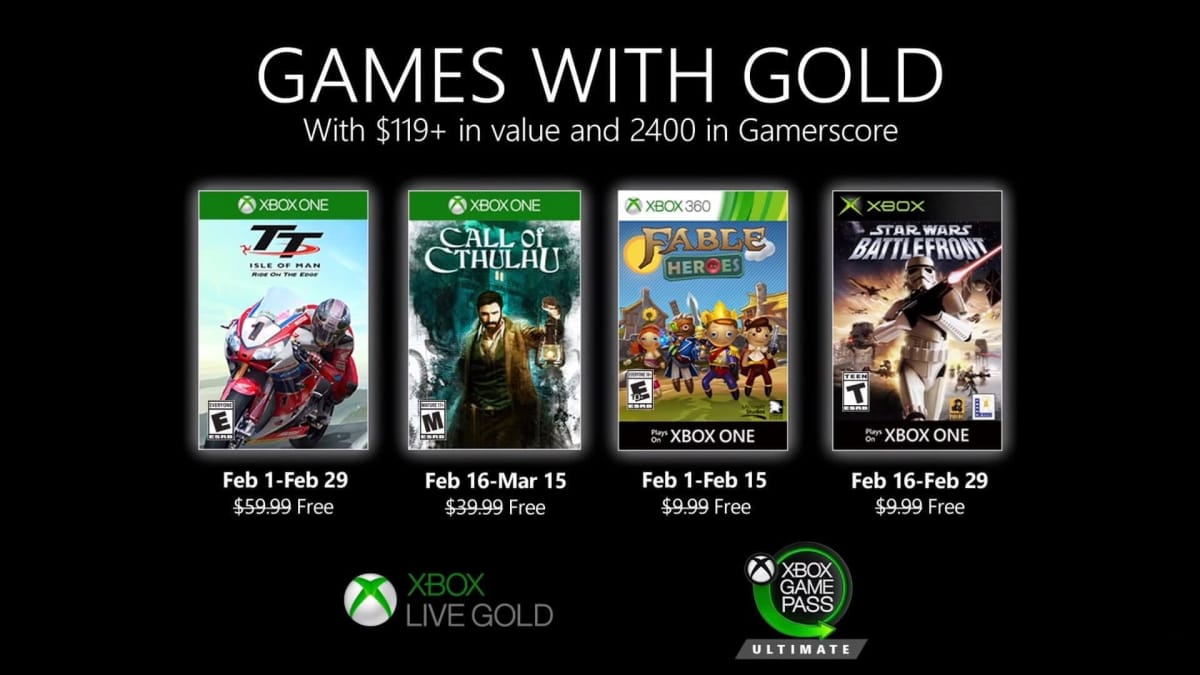 The games up for grabs in February with Xbox Games With Gold