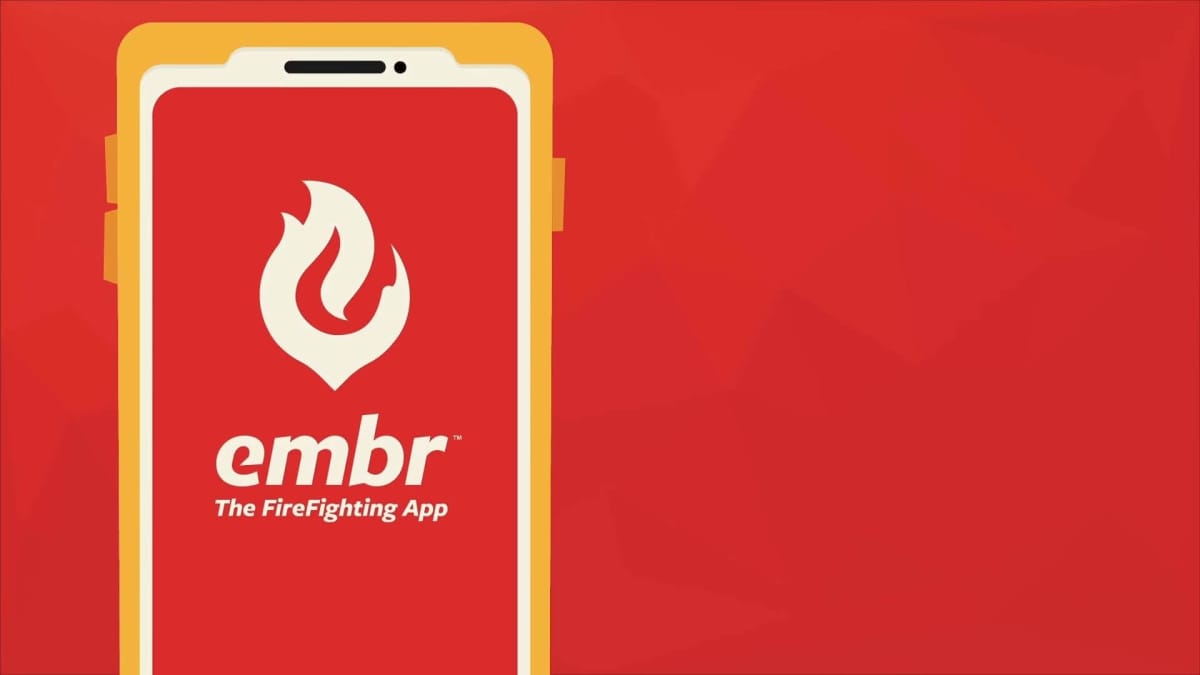 The logo for Embr, the in-game firefighting app