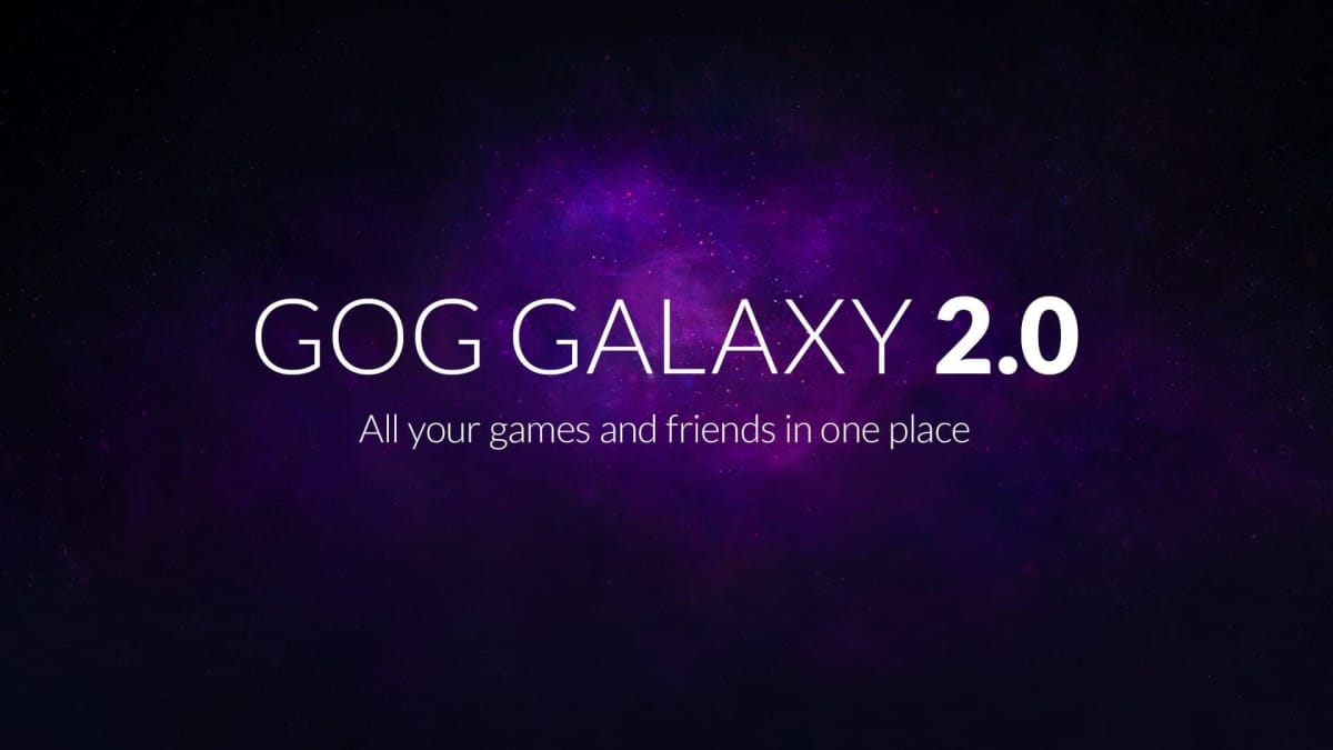 A promo logo for GOG Galaxy 2.0