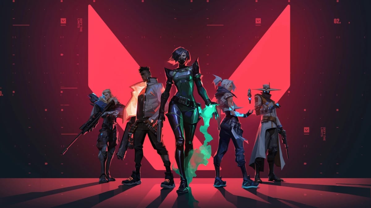 Key art of some of the characters from Valorant