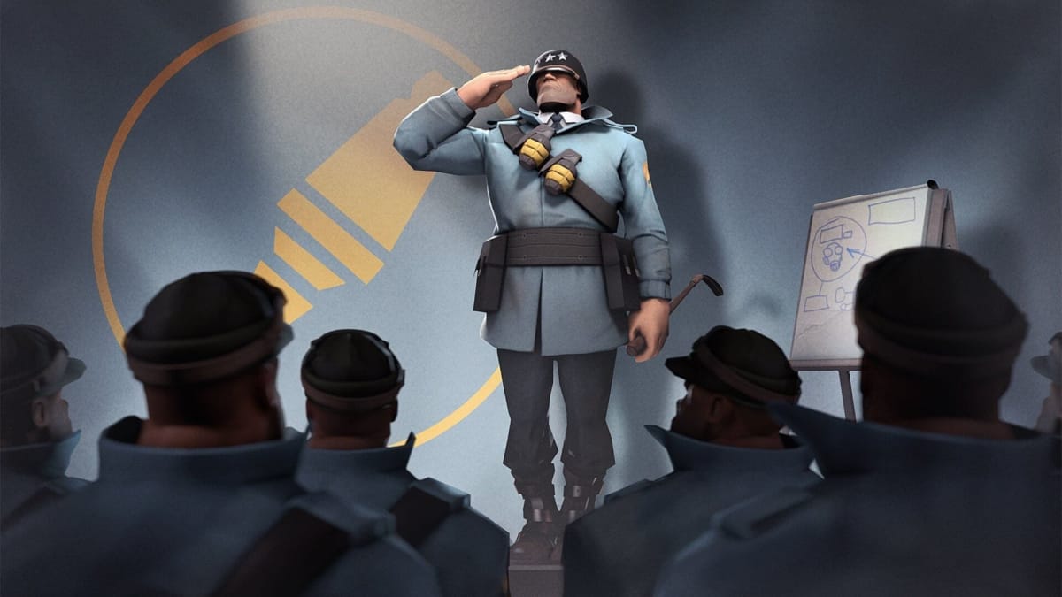 The Soldier in Team Fortress 2, whose voice actor Rick May passed away recently
