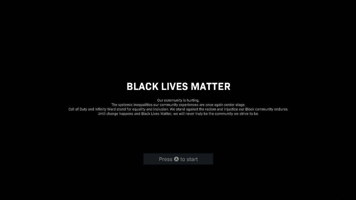 Black Lives Matter screen