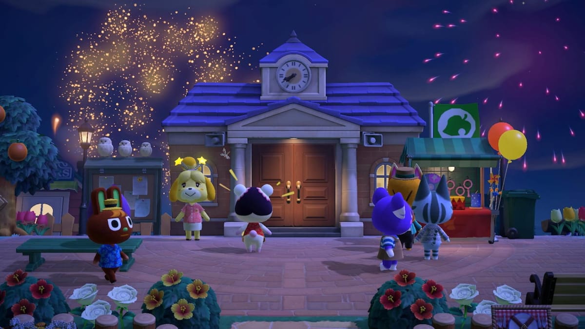 Fireworks in Animal Crossing: New Horizons