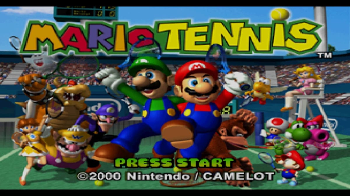 Mario Tennis title screen