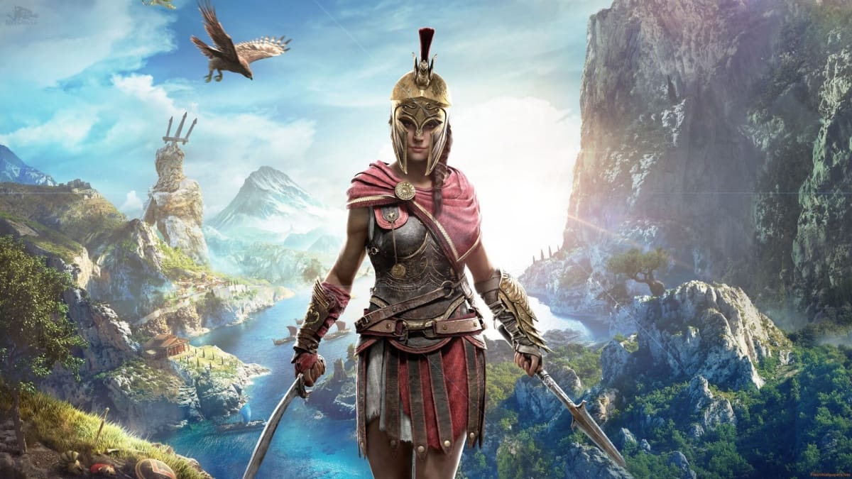 Kassandra in Assassin's Creed Odyssey, a Ubisoft tentpole franchise