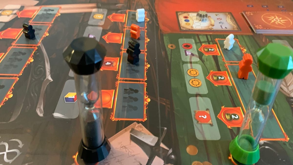 A view of the board game Pendulum