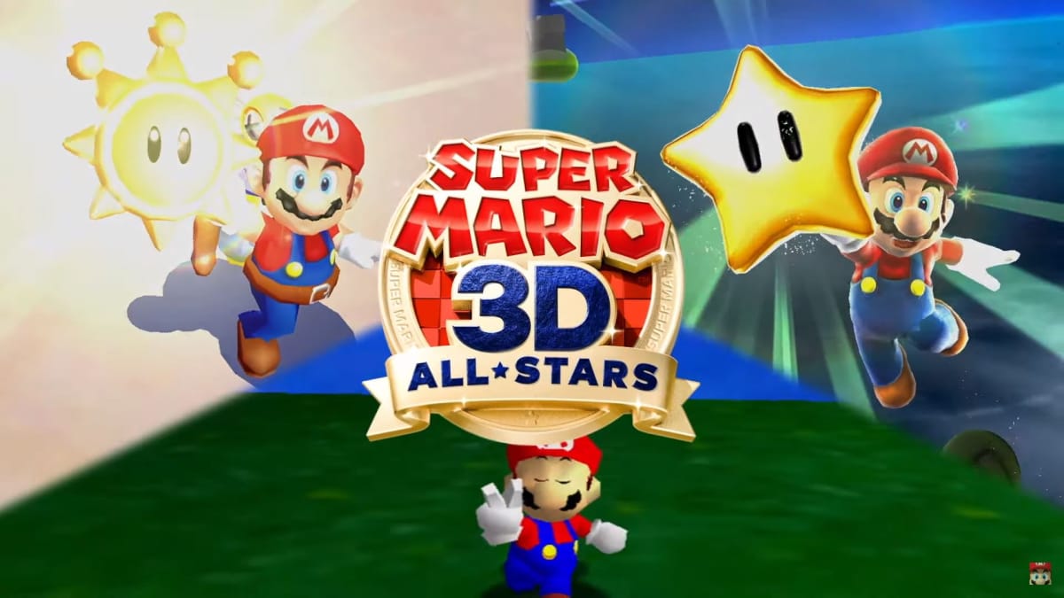 All three games in Super Mario 3D All Stars