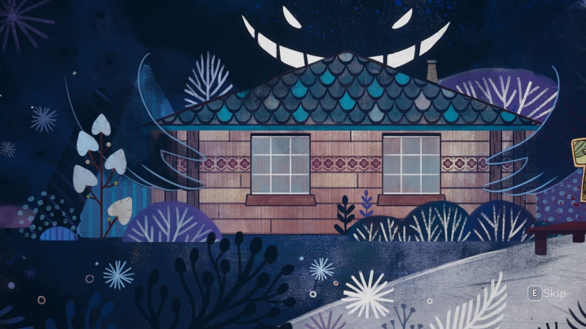 An illustration of a hooded monster clawing away at a home