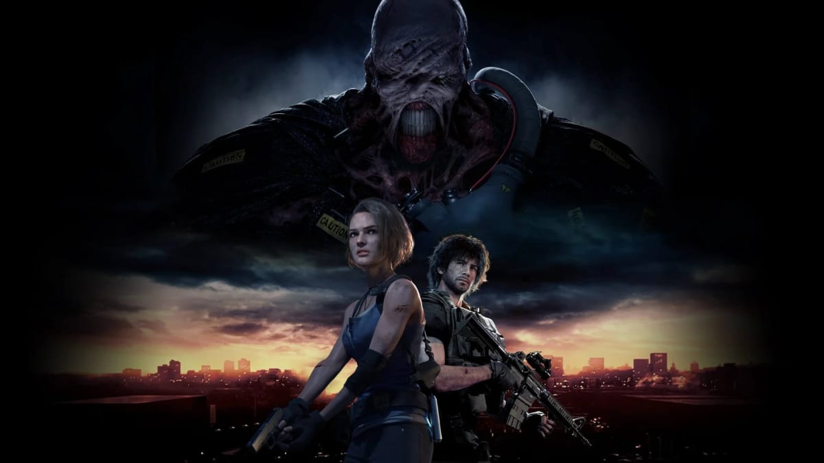 Jill and Carlos in the official Resident Evil 3 artwork