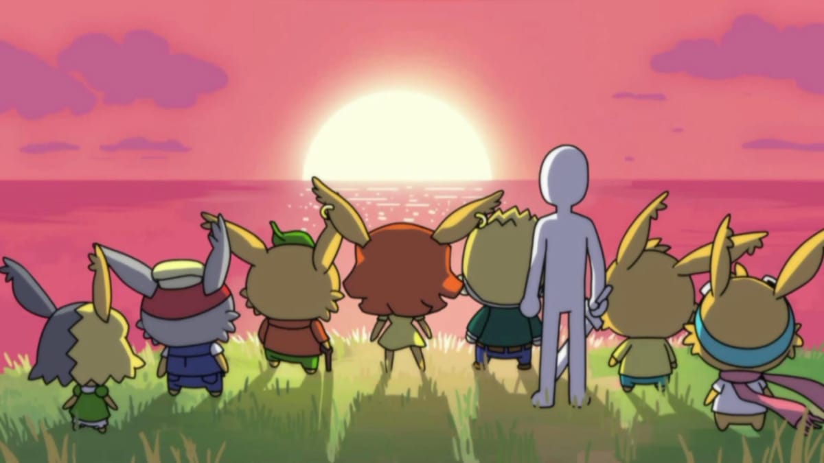 A shot from the intro cutscene in Drawn to Life; Two Realms