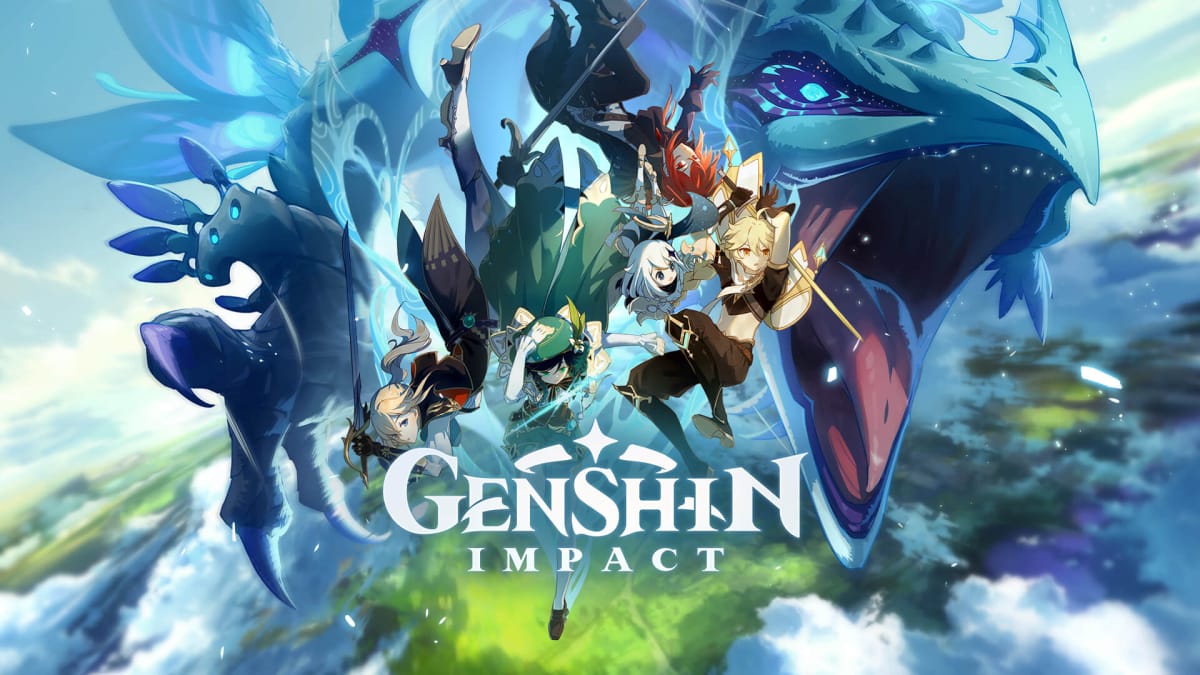 Some of Genshin Impact's characters in its official artwork
