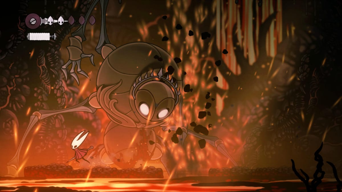 A combat shot from Hollow Knight: Silksong
