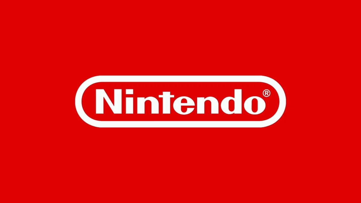 The Nintendo logo on a red background