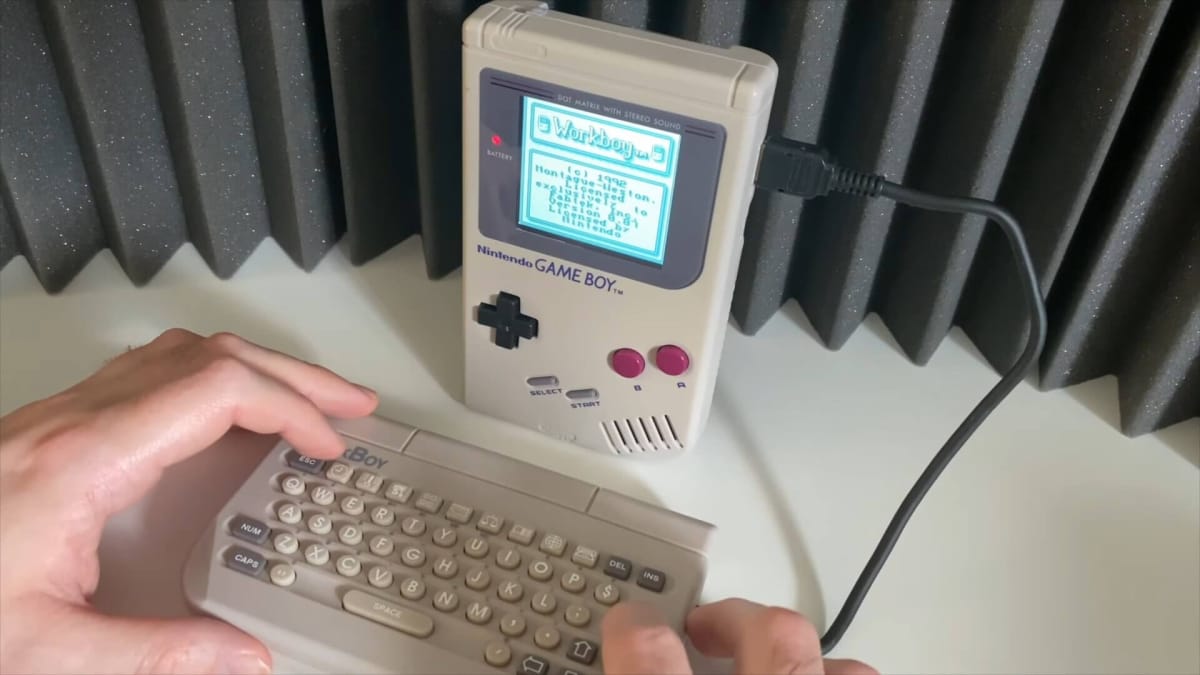 The WorkBoy Connected to the Gameboy