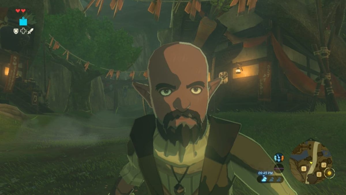 A Breath of the Wild NPC modeled after Matt from Wii Sports.