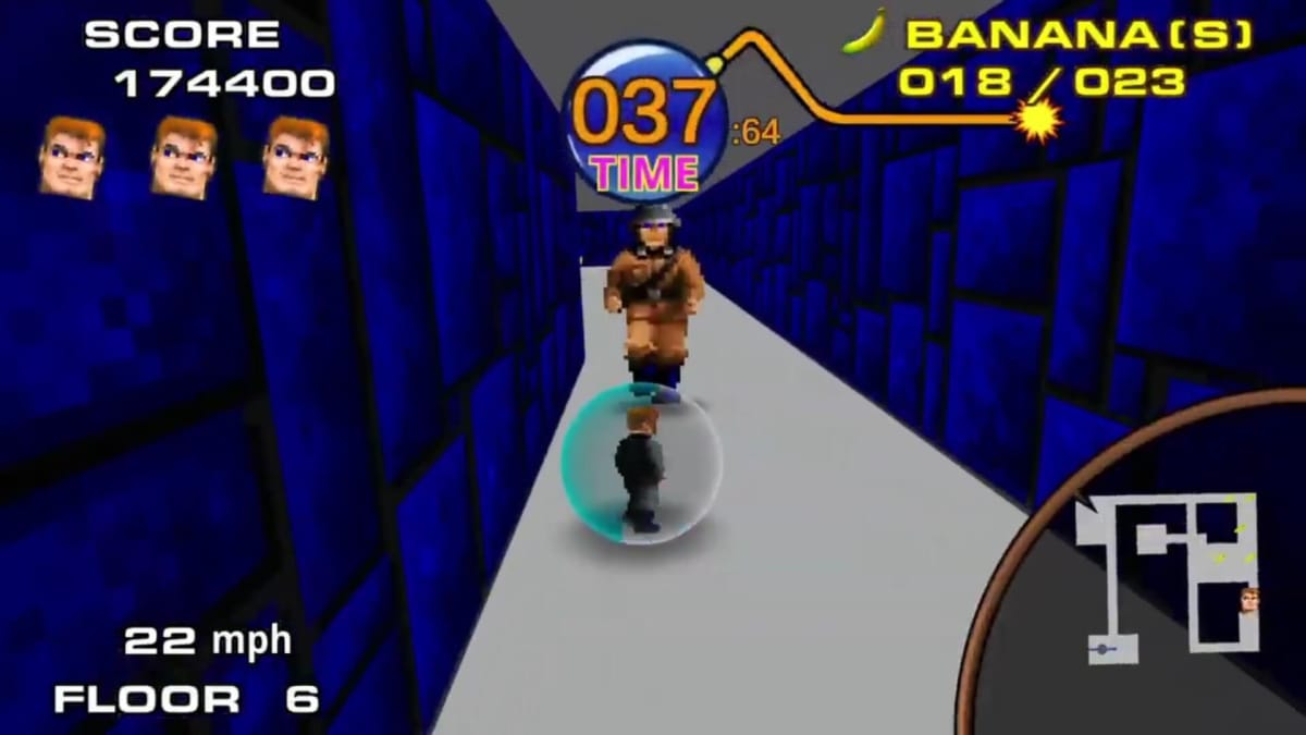 A screenshot from Return to Castle Monkey Ball.