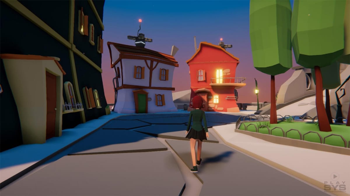 A character roaming a street in new 3D adventure game Dreamers