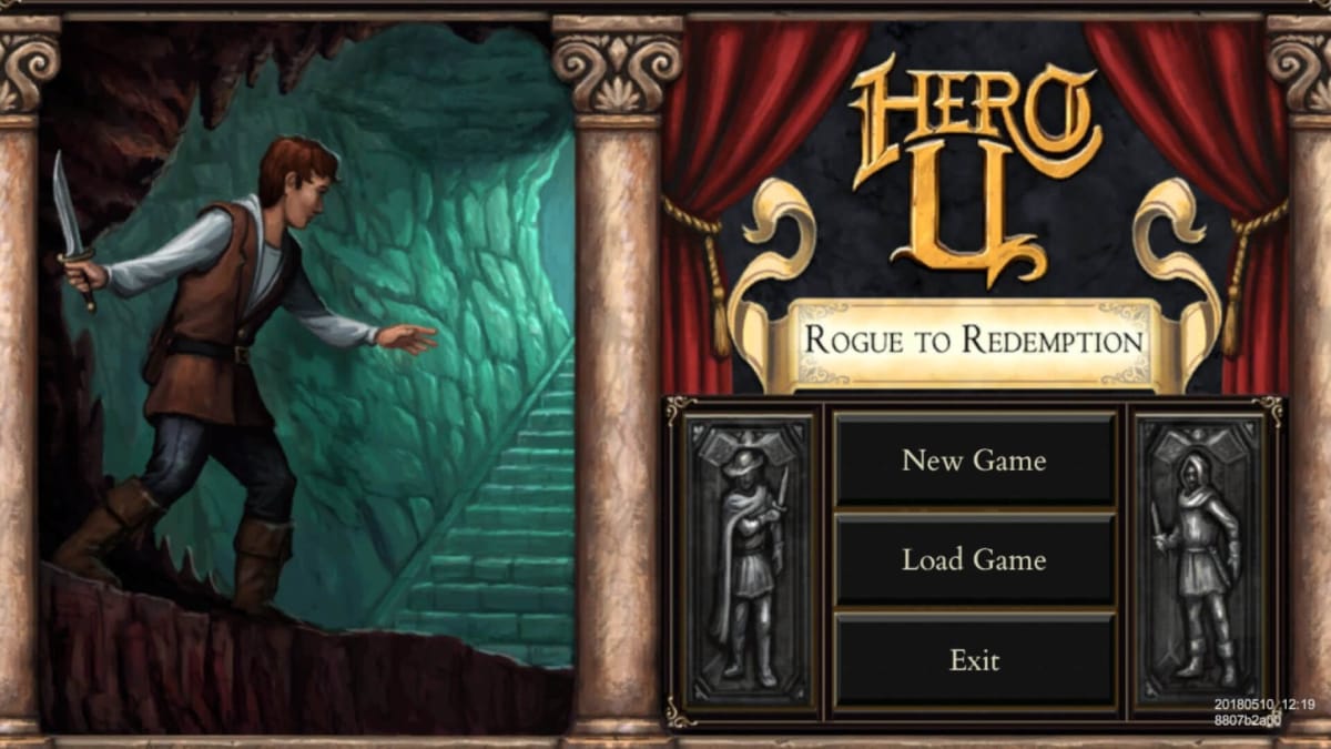 Hero U Rogue to Redemption Title Screen 