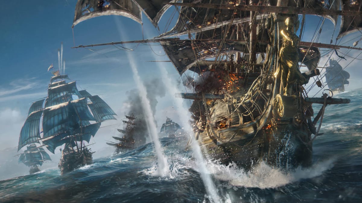 A ship battle in Skull and Bones, on which Ubisoft Singapore is currently working