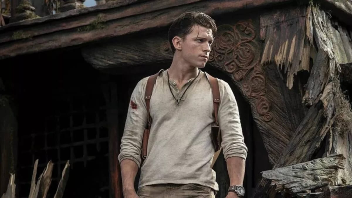 Tom Holland as Nathan Drake in the Uncharted movie