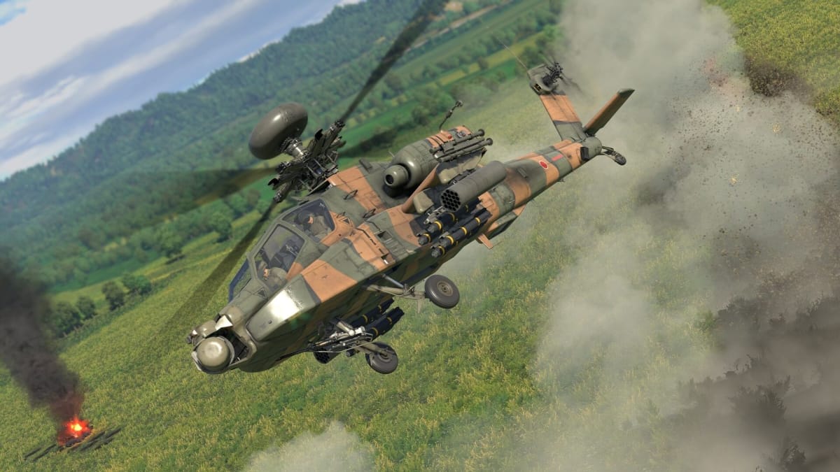 A helicopter in War Thunder