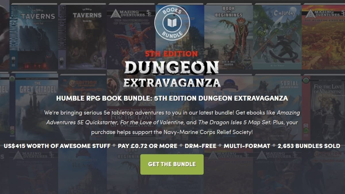 Humble RPG Book Bundle: 5th Edition Dungeon Extravaganza - Bundle